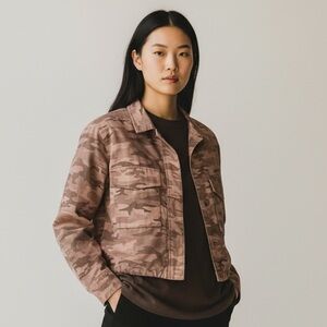 Sanctuary Cropped Camouflaged Utility Jacket